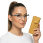 Оправа для окулярів синьо-жовта металева кругла Acropolis Т7014 С1