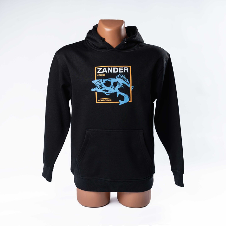 Acropolis ОХР-3 Худі для рибалок Zander - Spinning Fishing. Колір - чорний. Розміри: S, M, L, XL, XXL